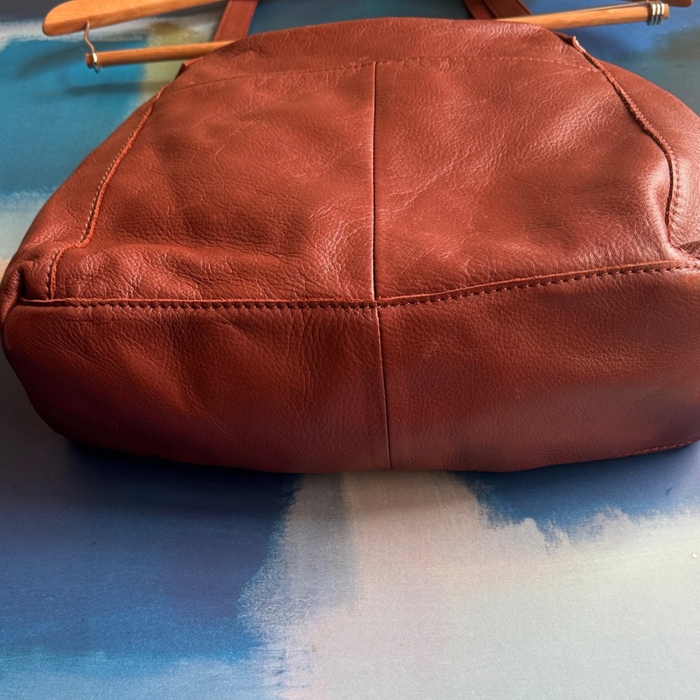 American Leather Liberty Shopper Tan Shoulder Bag - Picture 7 of 16